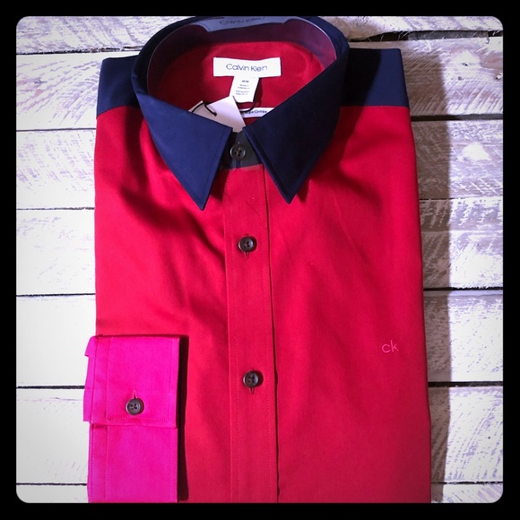 MED-Calvin Klein Mens Sateen Finish Long Sleeve - Picture 1 of 8